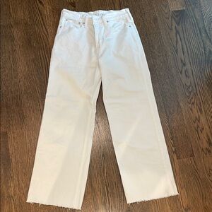 White Straight-Leg Jeans - J.Crew size 28